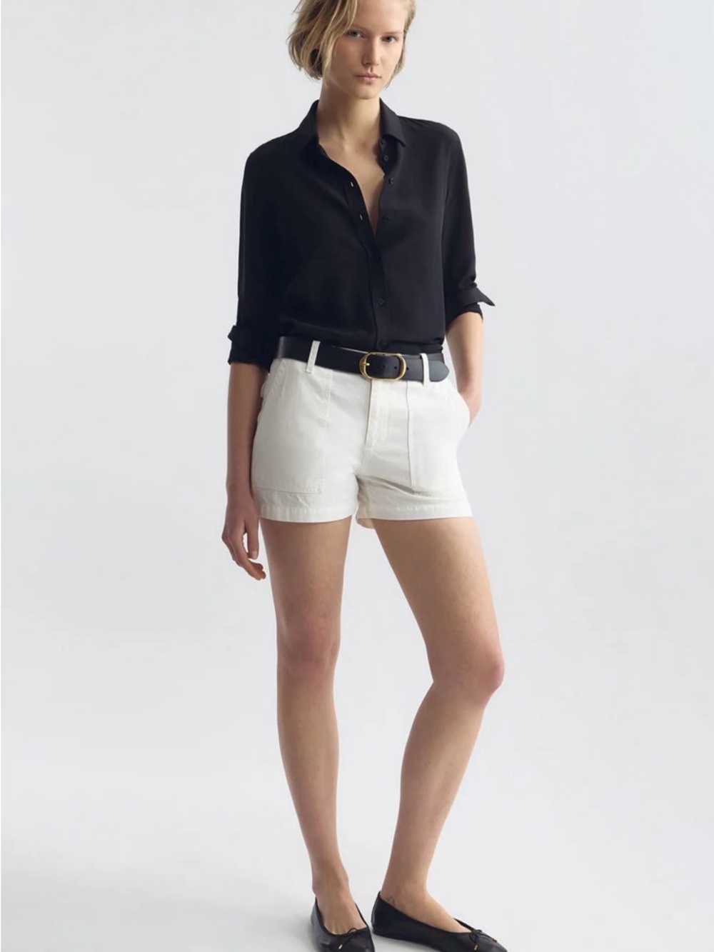 Nili Lotan Utility Shorts Vintage Cream Worn once EUC